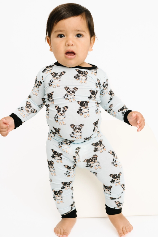 Kids Blue Heeler Dog Bamboo Pajamas