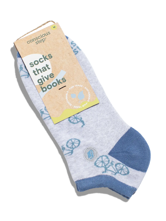 Ankle Socks That Give Books - Bikes