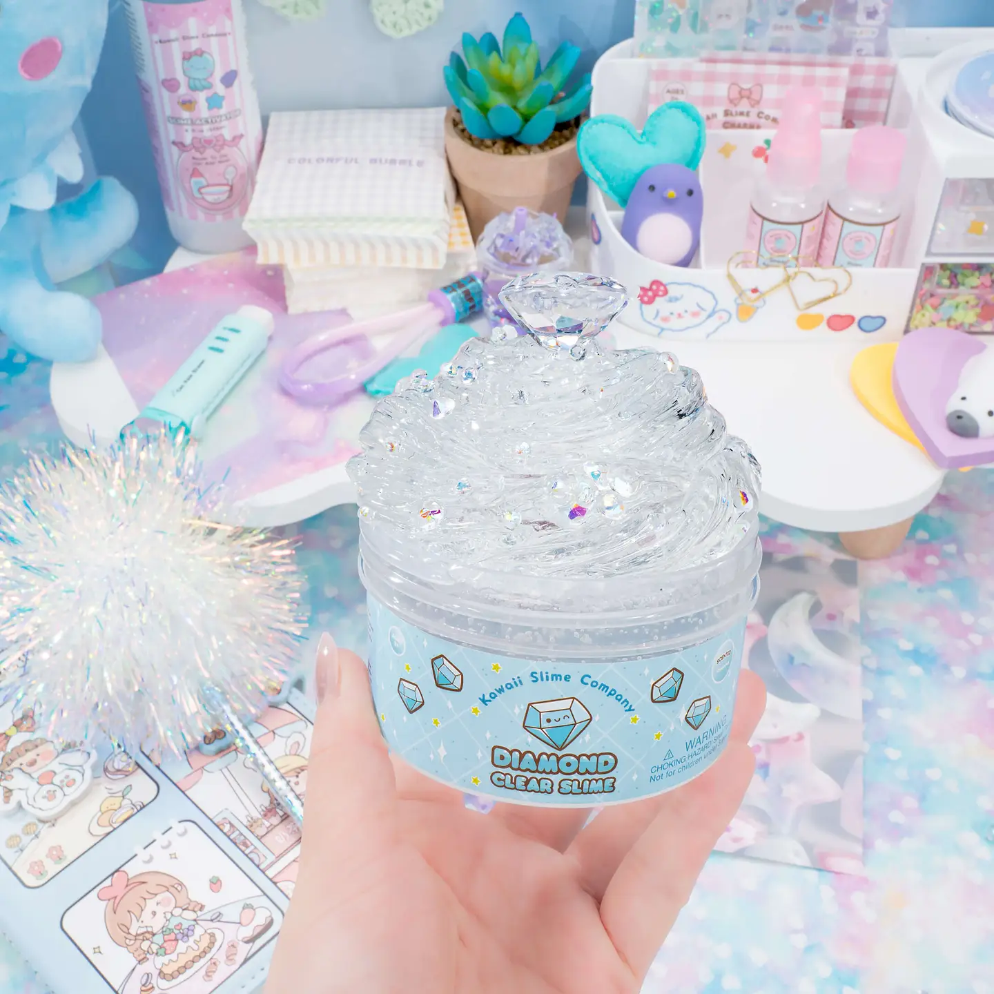 Diamond Clear Putty Slime
