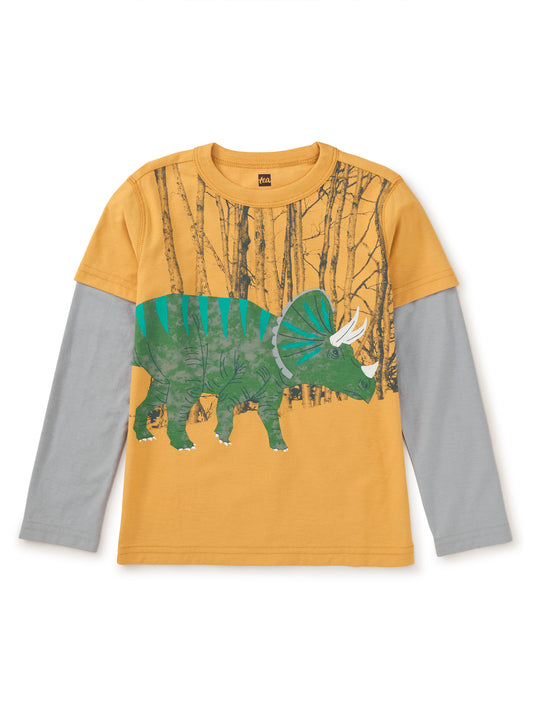 Kids Triceratops Layered Tee