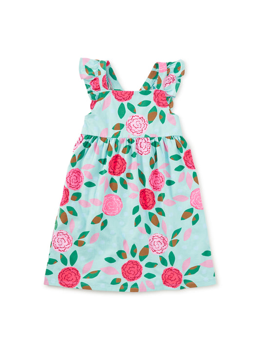 Girls Spinning Carnation Ruffle Dress