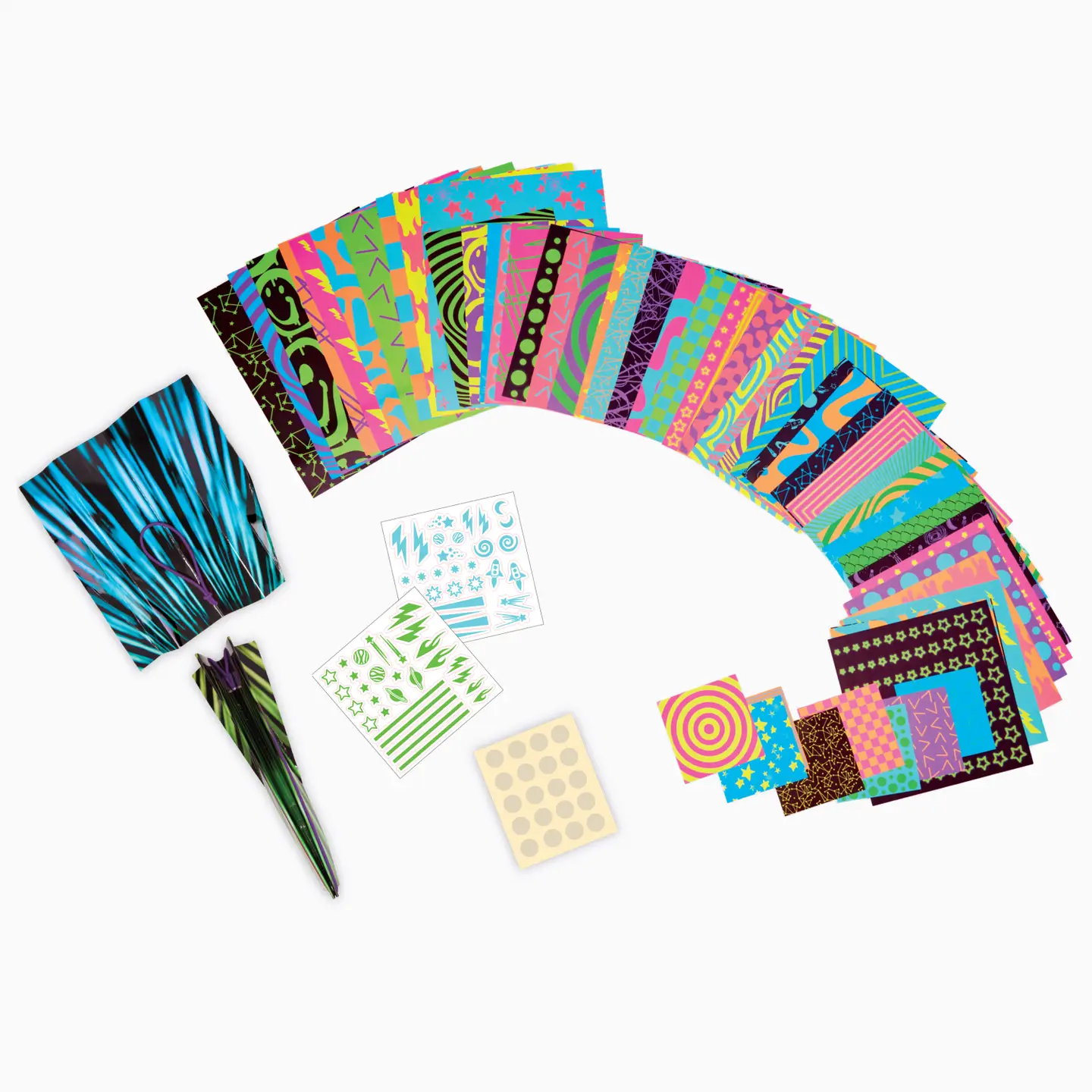 Stunt Squadron Neon Glow Paper Airplane Kit