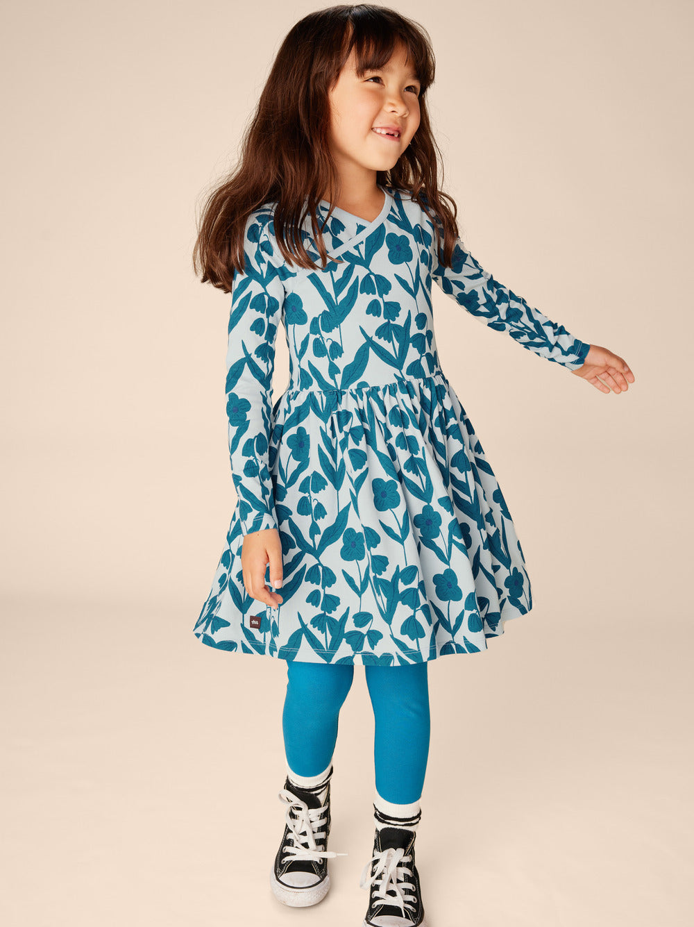 Girls Turkish Floral Wrap Dress