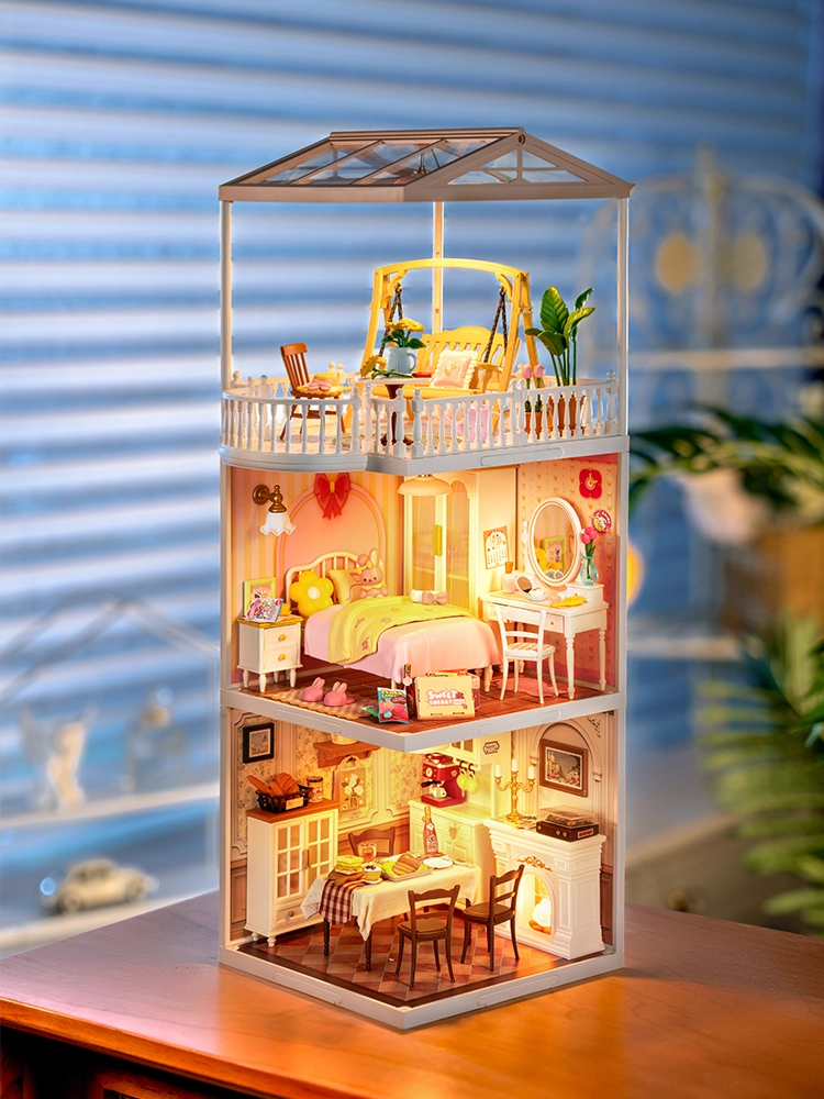 Miniature House Kit: Lovely Pink Bedroom