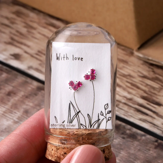 With Love Crystal Heart Earrings