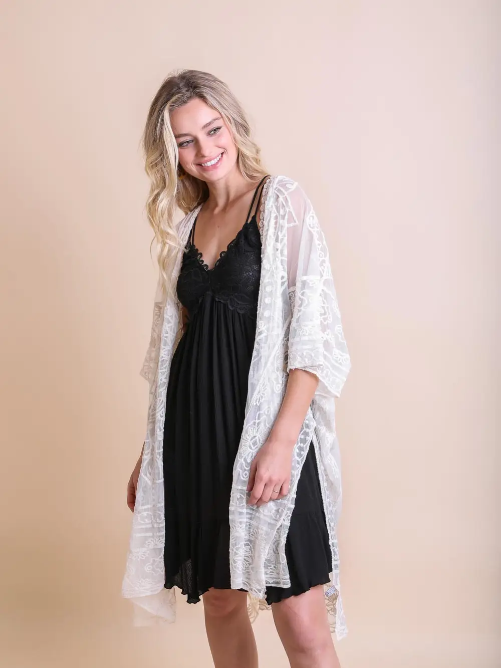 Lightweight Layering Mandala Kimono Cover-Up