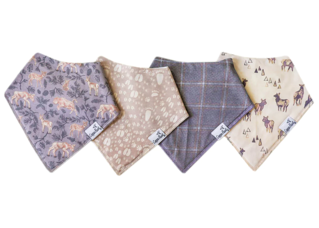 Timber Baby Bandana Bib Set 4pk