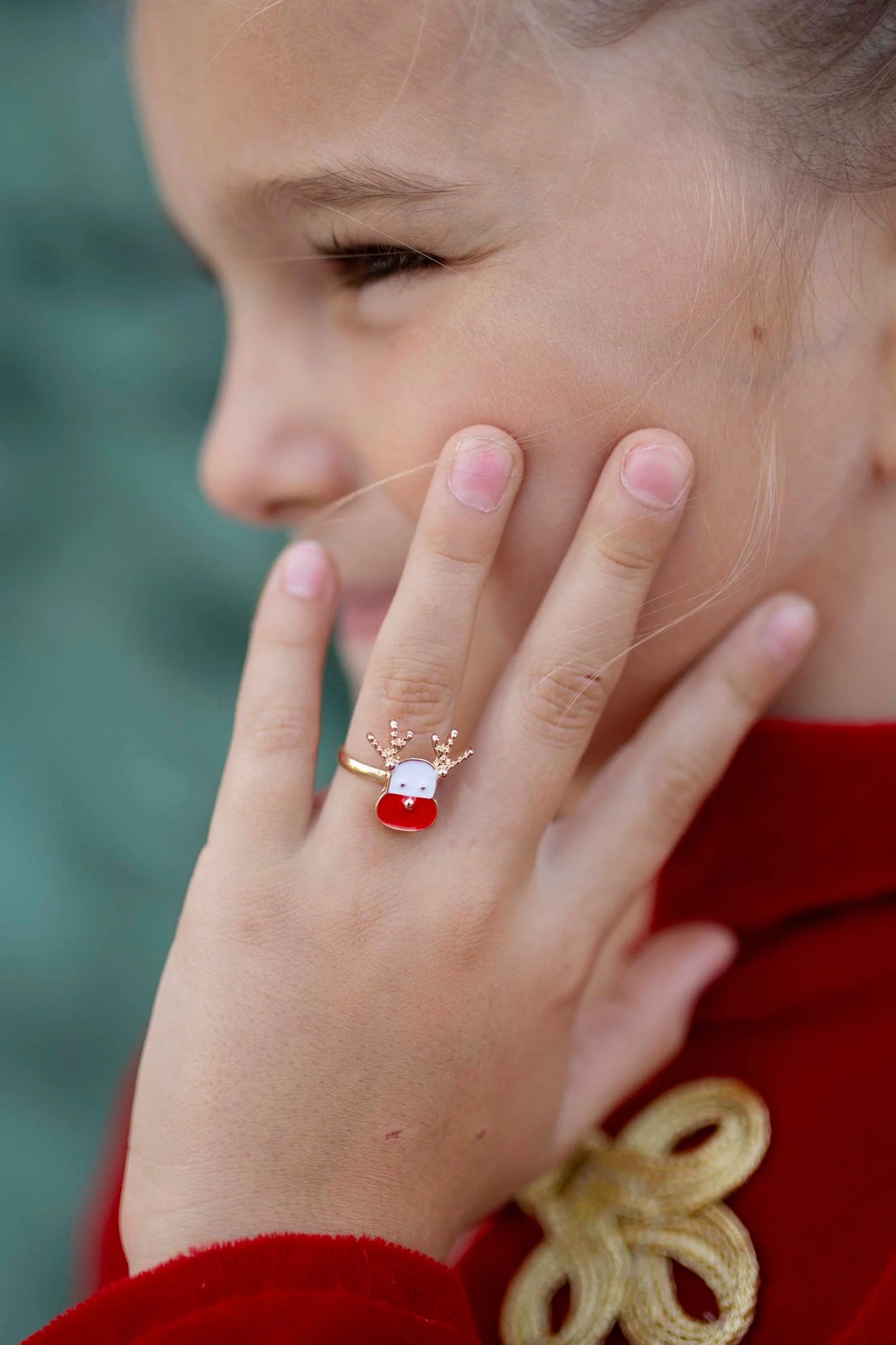 Girls Christmas Necklace & Ring