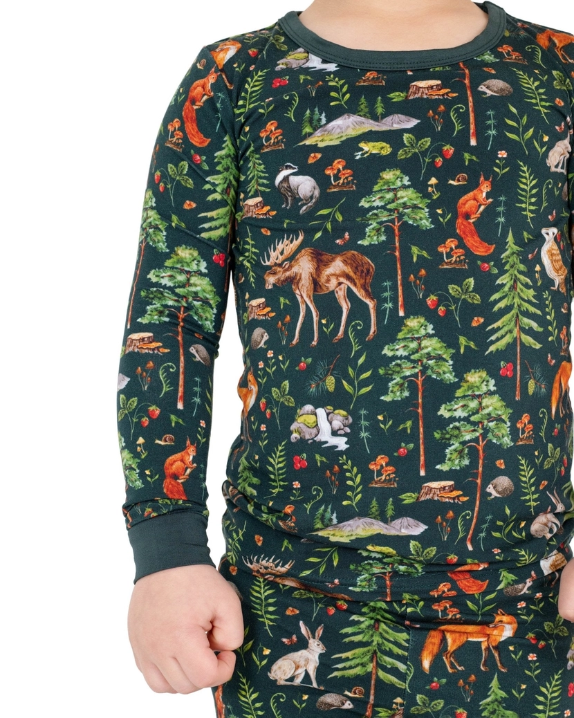 Woodland Animals Kids Bamboo Pajamas