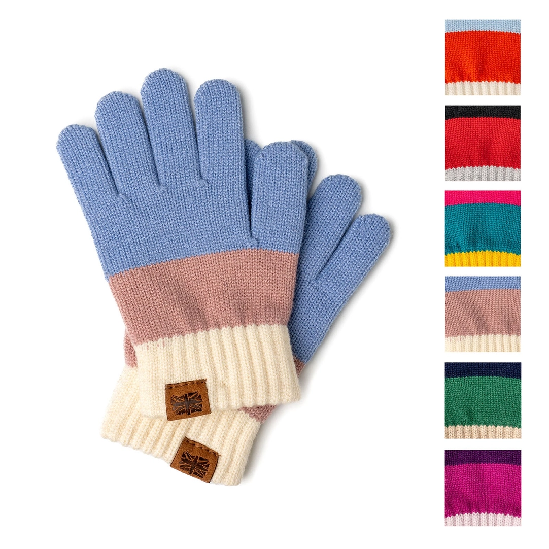 Kids Color Block Gloves