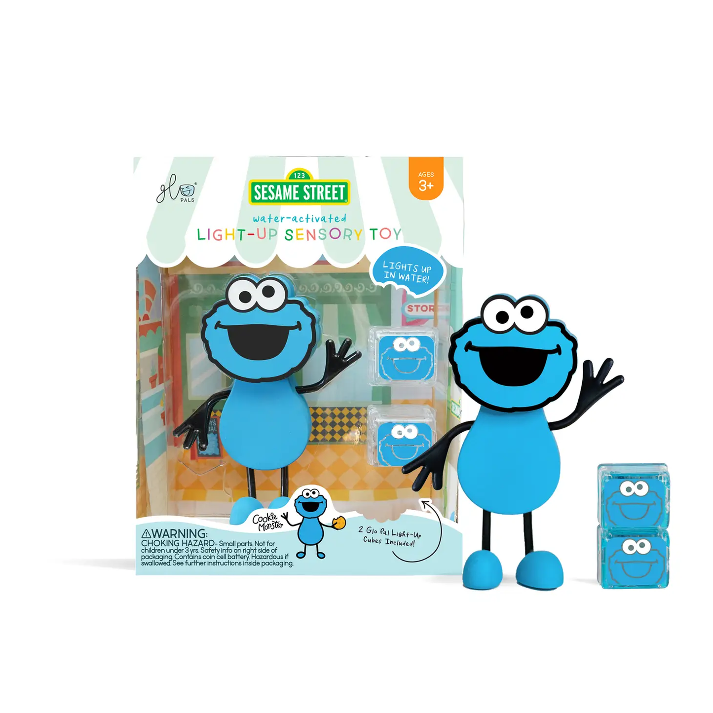 Glo Pal Cookie Monster Bath Toy