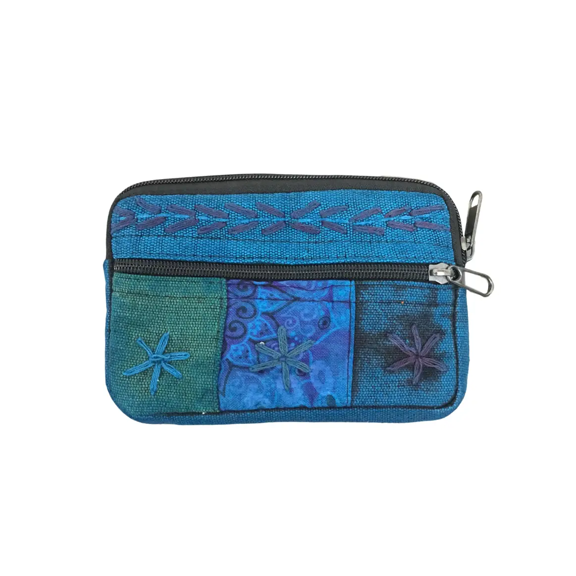 Daisy Embroidered Coin Purse