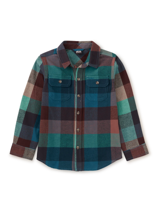 Boys Anatolian Plaid Button Up Shirt