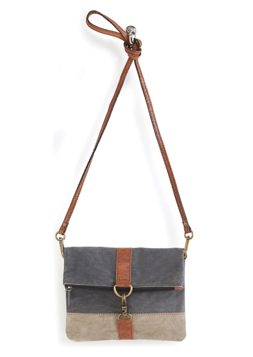 Finley Canvas Fold-Over Crossbody Bag