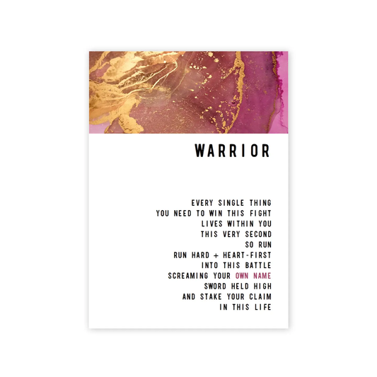 Warrior Greeting Card