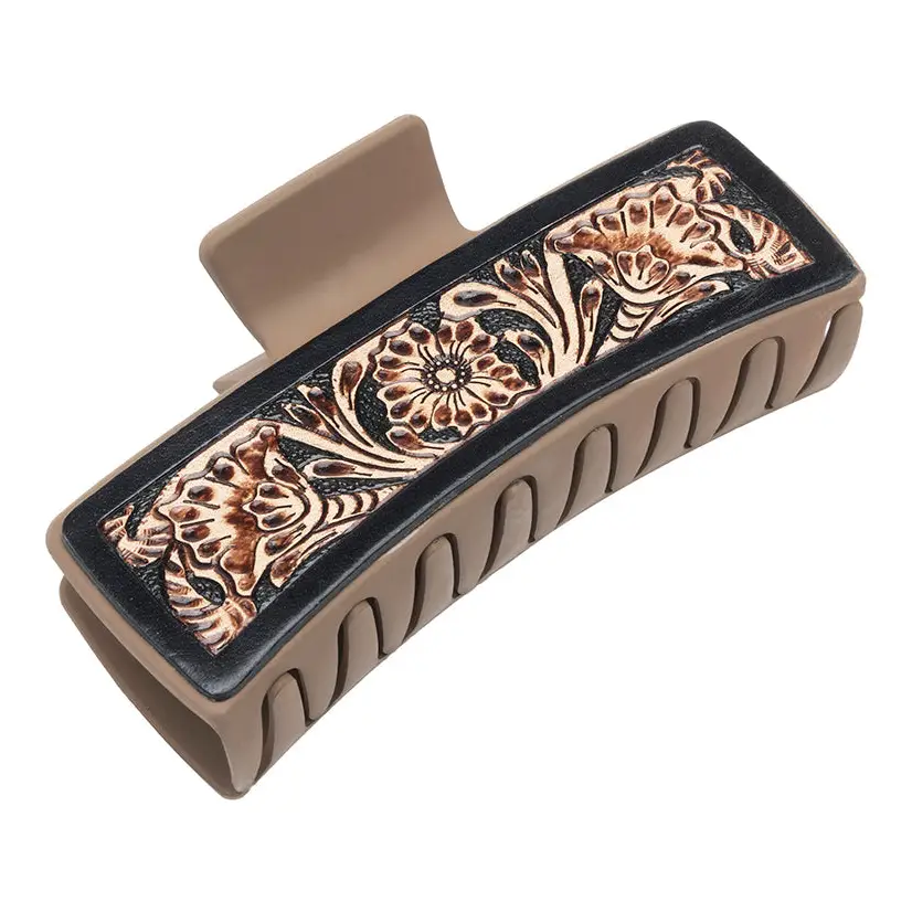 Blossom Ridge Embossed Hair Claw
