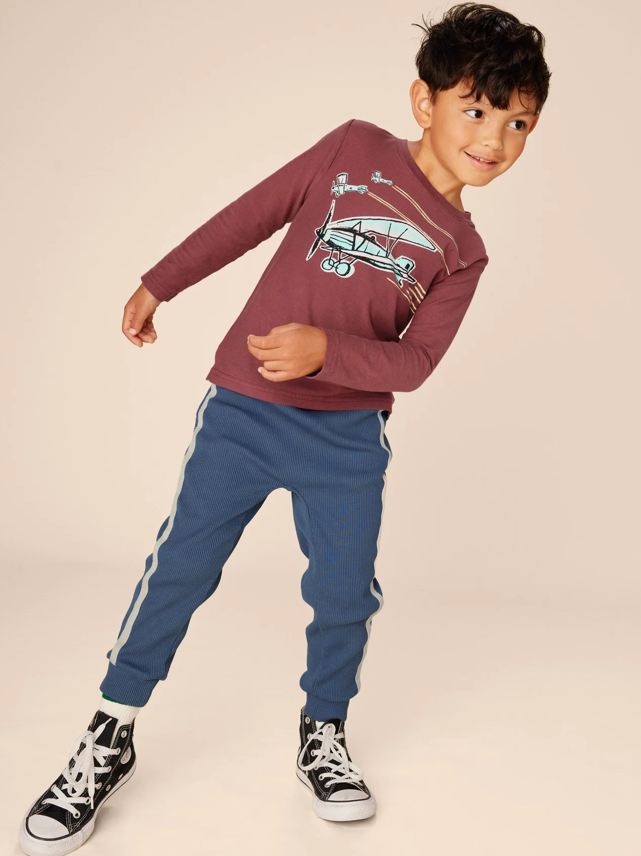 Airplane Trio Long Sleeve Graphic Tee