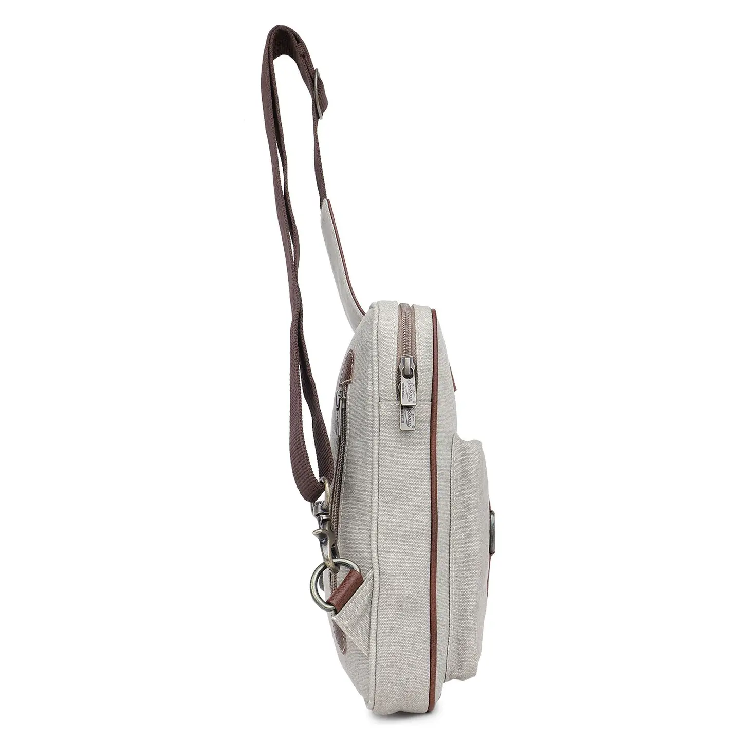 Canvas Sling Bag - Silver