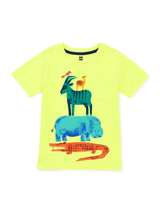 Baby Stacked Animals Graphic Tee