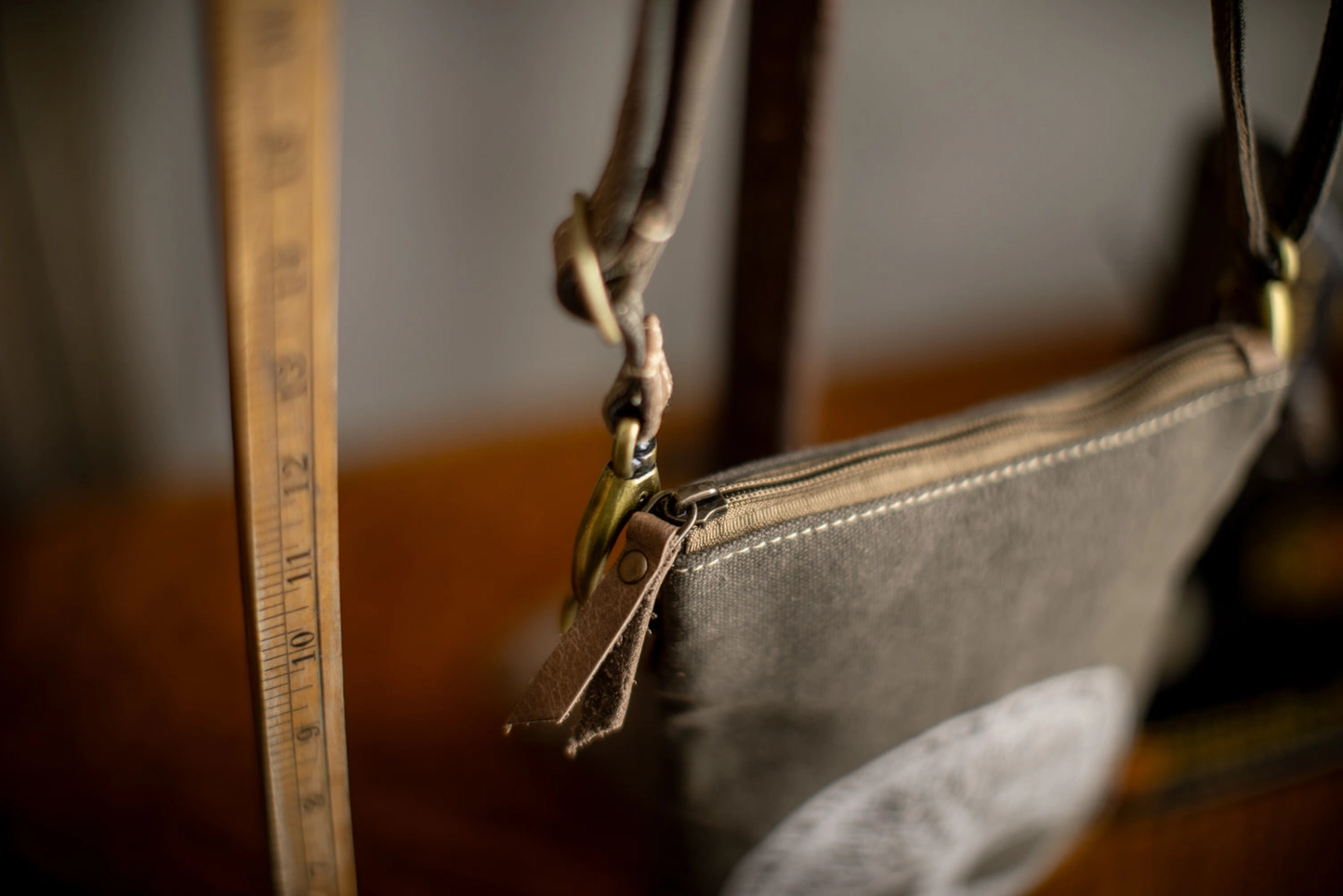 Tree Masterpiece Upcycled Canvas Small Sling Bag