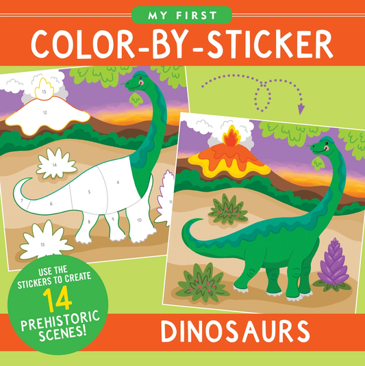First Color By Sticker Dinosaur