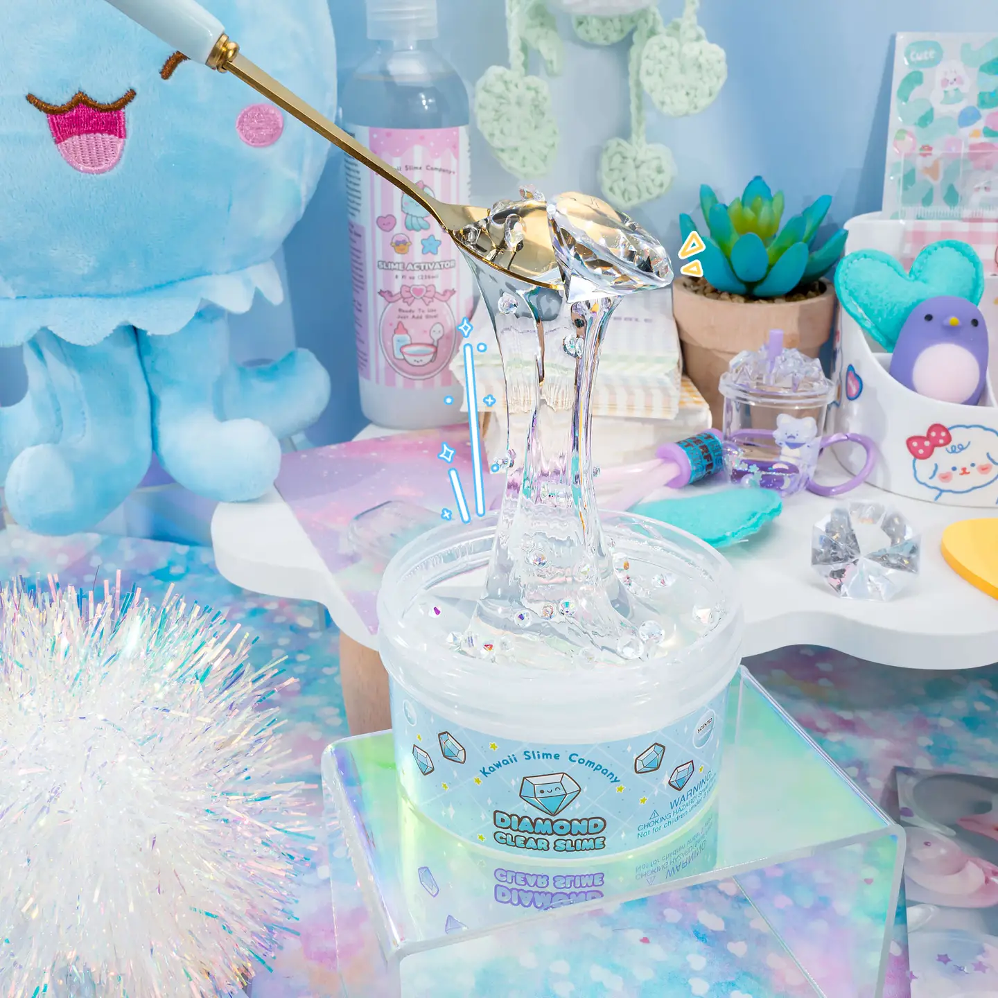 Diamond Clear Putty Slime
