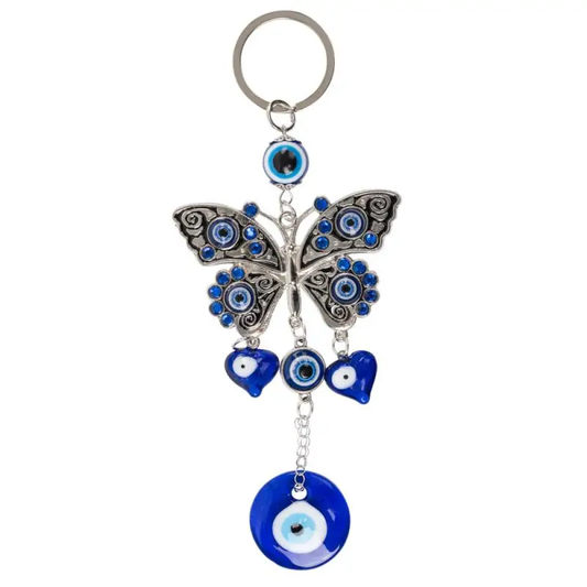 Butterfly Evil Eye Keychain