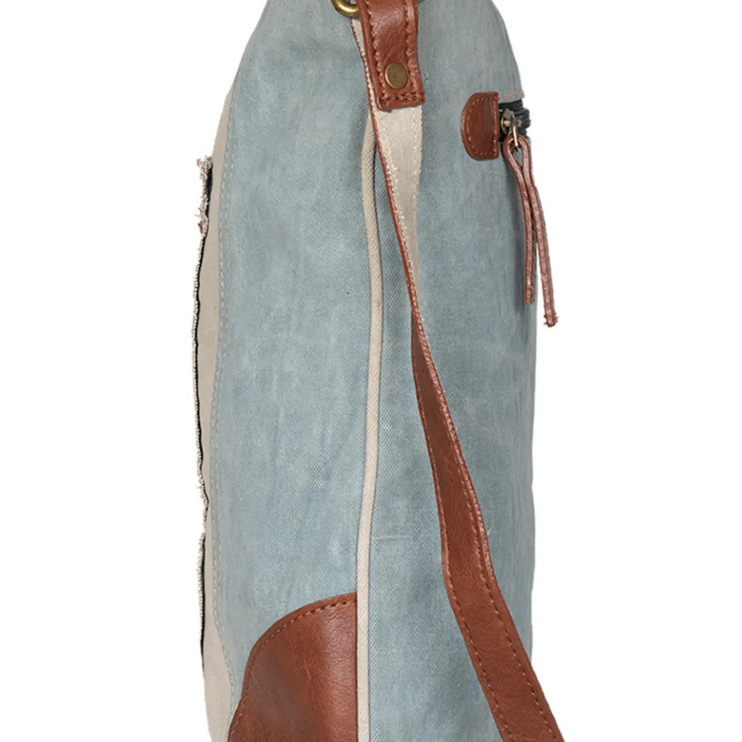 Identified Canvas Crossbody Bag w/ Blue