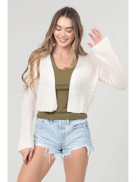 Lightweight Flare Sleeve Cardigan