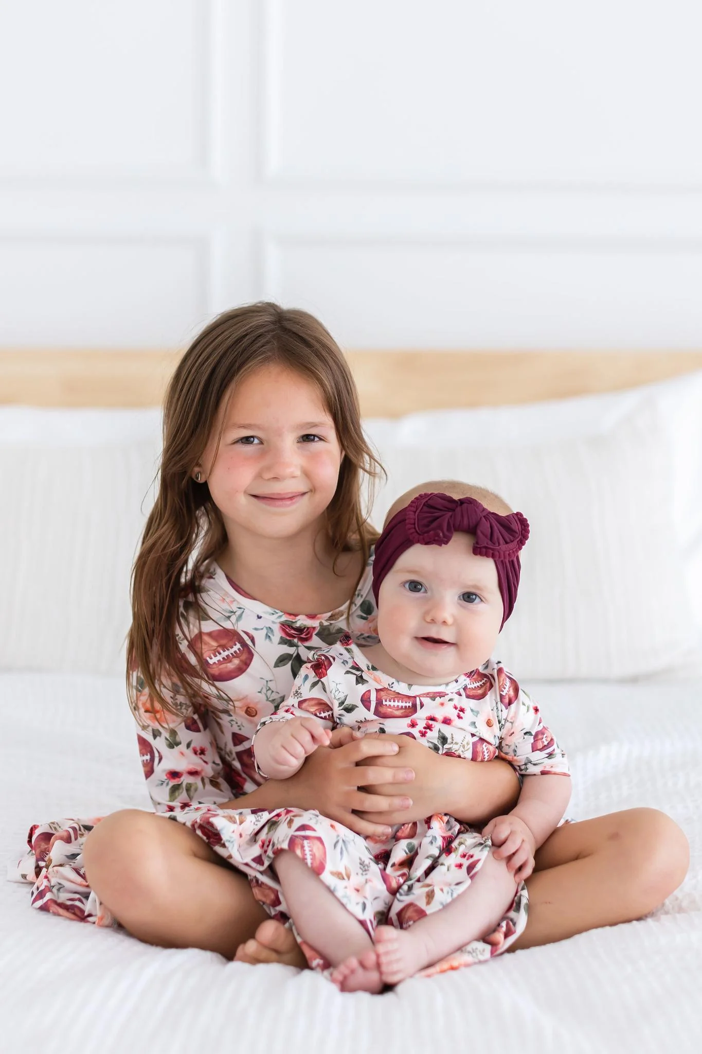 Baby Footballs & Flowers Twirl Dress