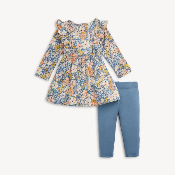 Baby Girls Flora Magnetic Me Dress + Leggings