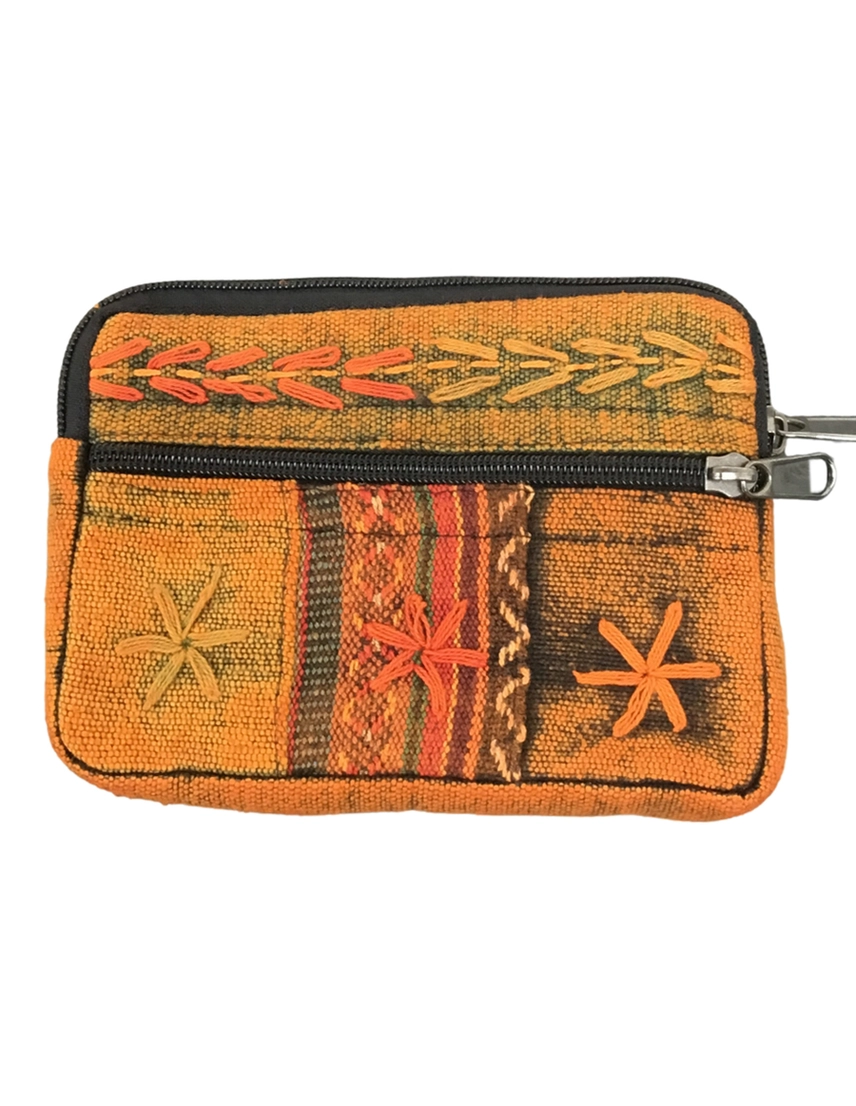 Daisy Embroidered Coin Purse