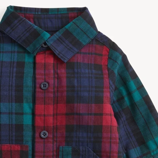 Baby Boy Magnetic Me Plaid Flannel Romper