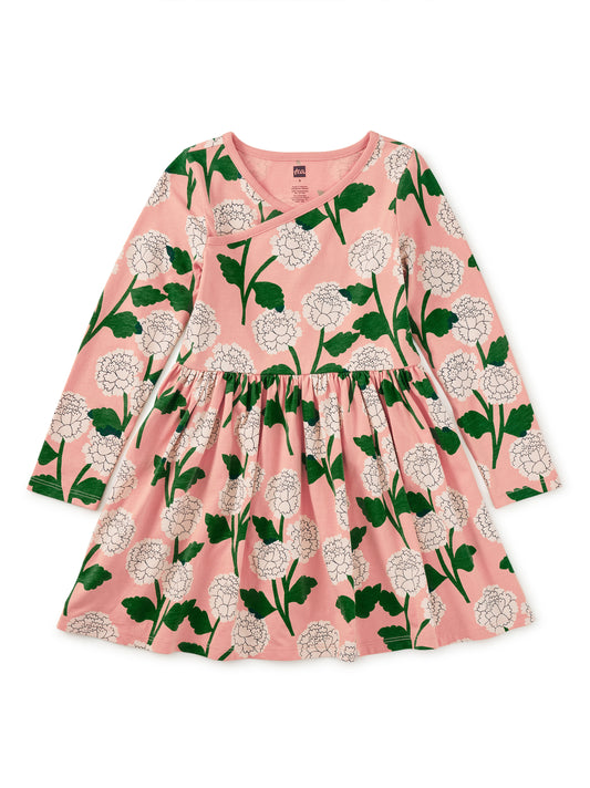 Girls Chrysanthemums Wrap Dress