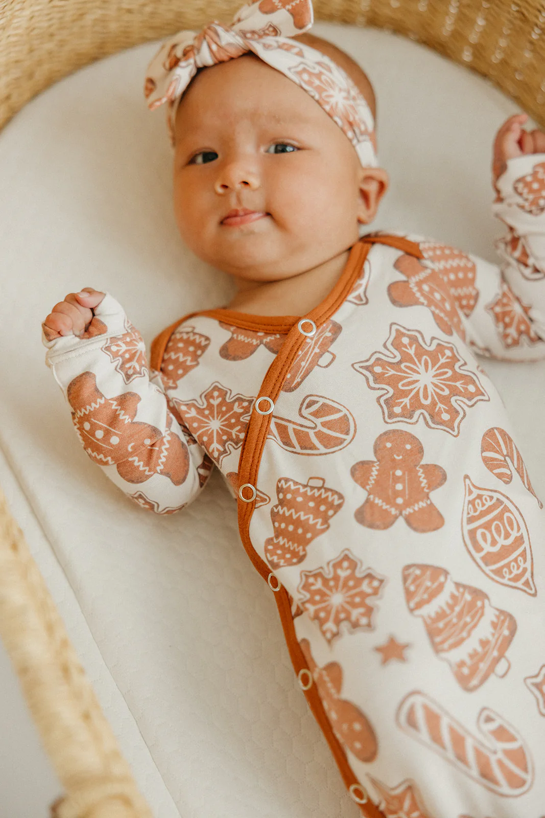 Gingerbread Newborn Knotted Gown