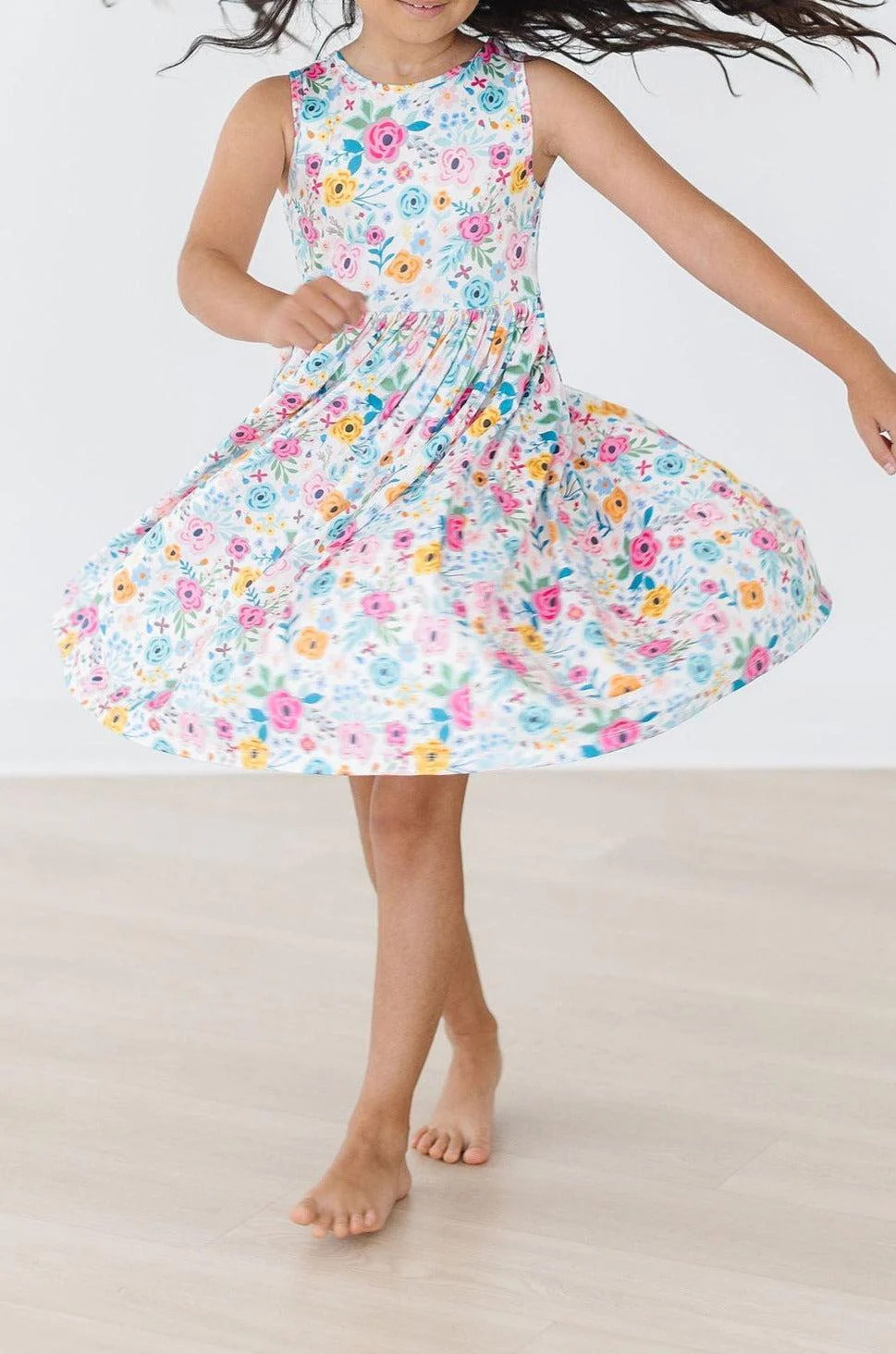 Girls Sunshine Blooms Tank Dress