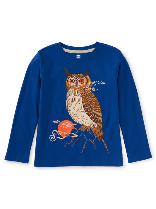 Kids Mountain Owl Graphic Tee