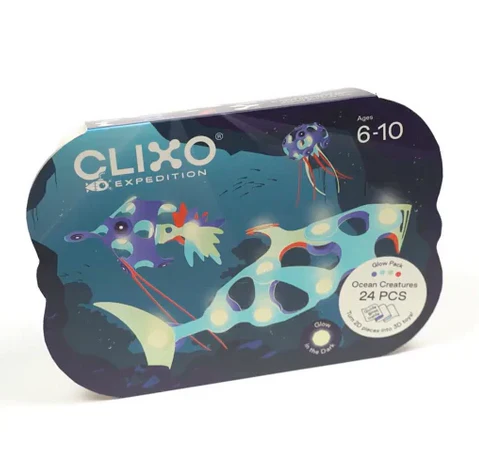 Clixo Ocean Creatures Magnetic Toy Set