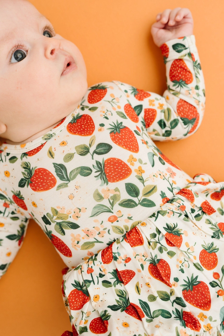 Baby Vintage Strawberry Bamboo Dress