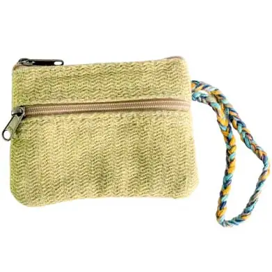 Hemp Coin Purse Two Zip