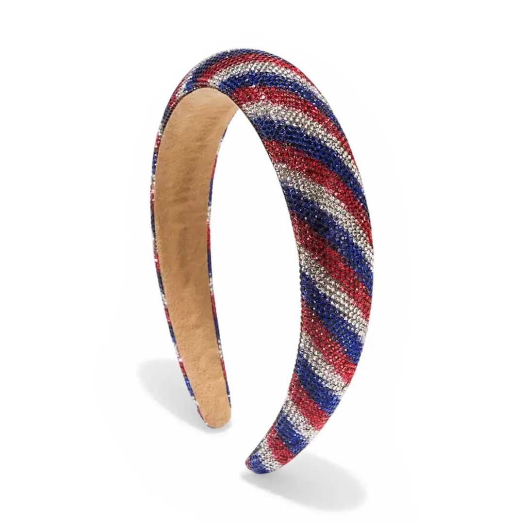 Girls Red White & Blue Sparkle Headband
