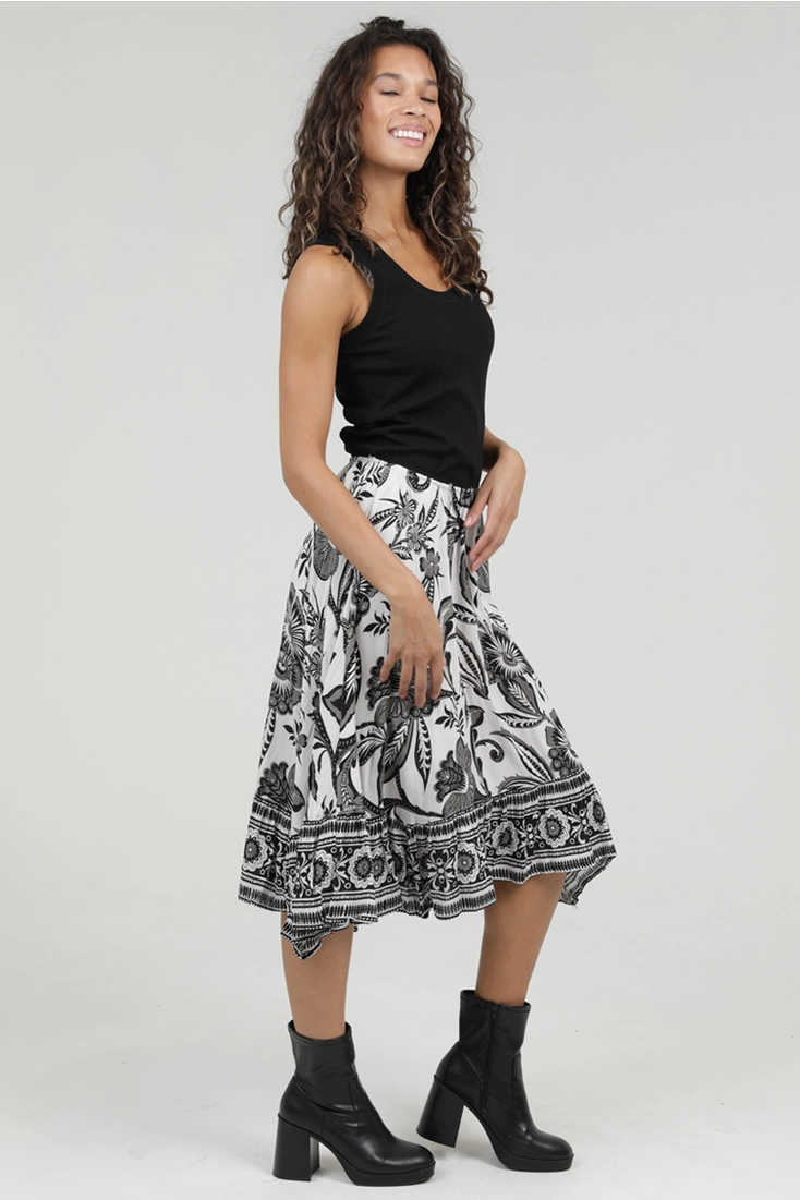 Leaf Printed Skirt