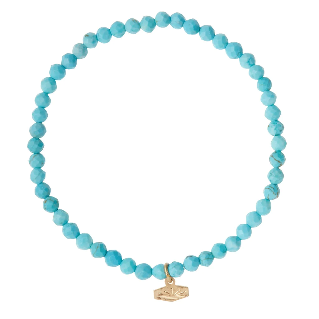 Mini Stone Stacking Bracelet - Turquoise