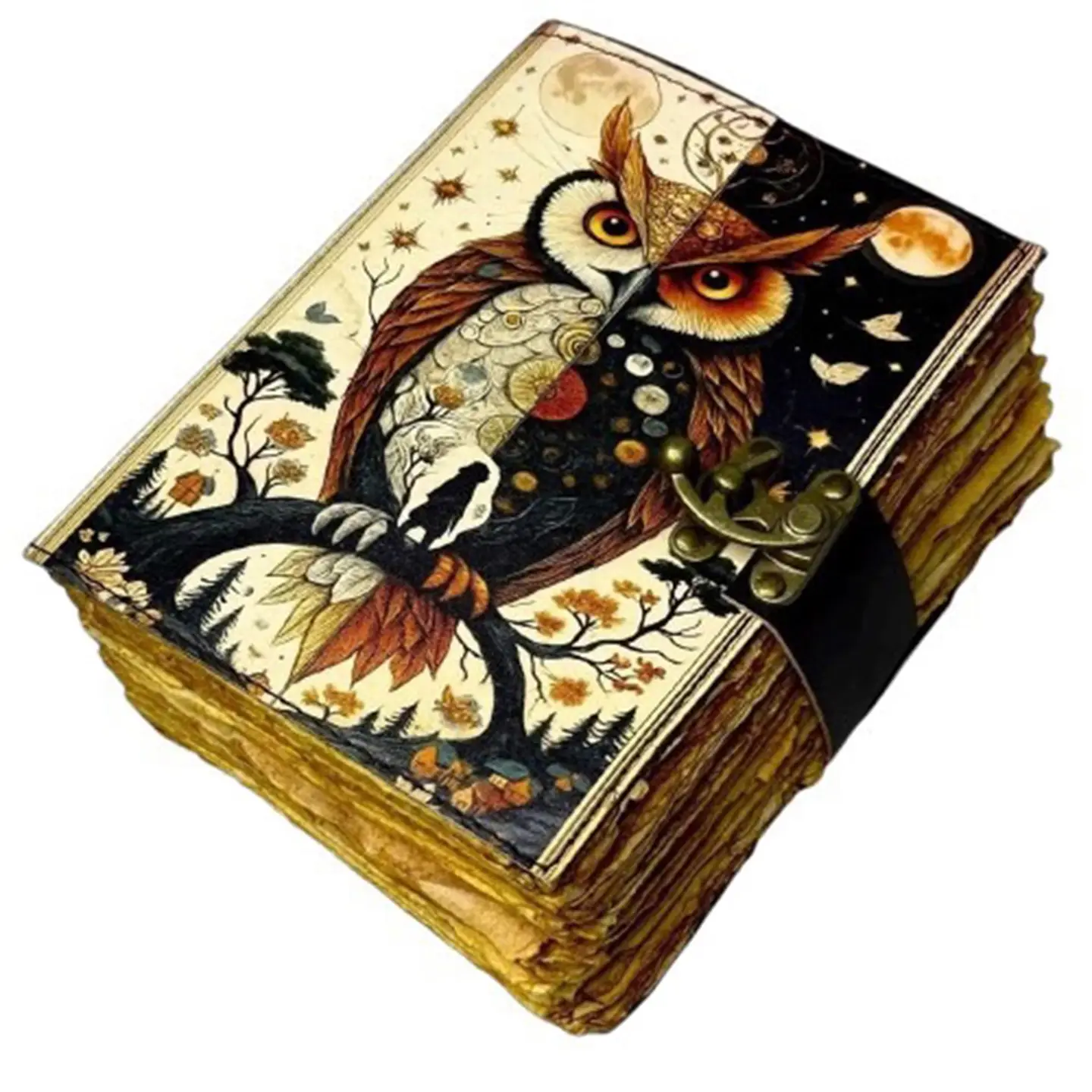 Split Owl Vintage Leather Journal