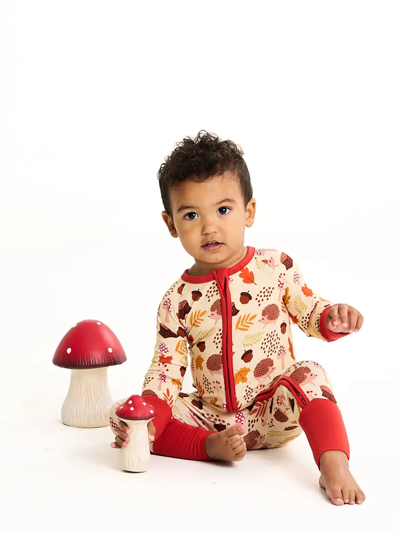 Bamboo Baby Pajamas - Hedgehog Woodland