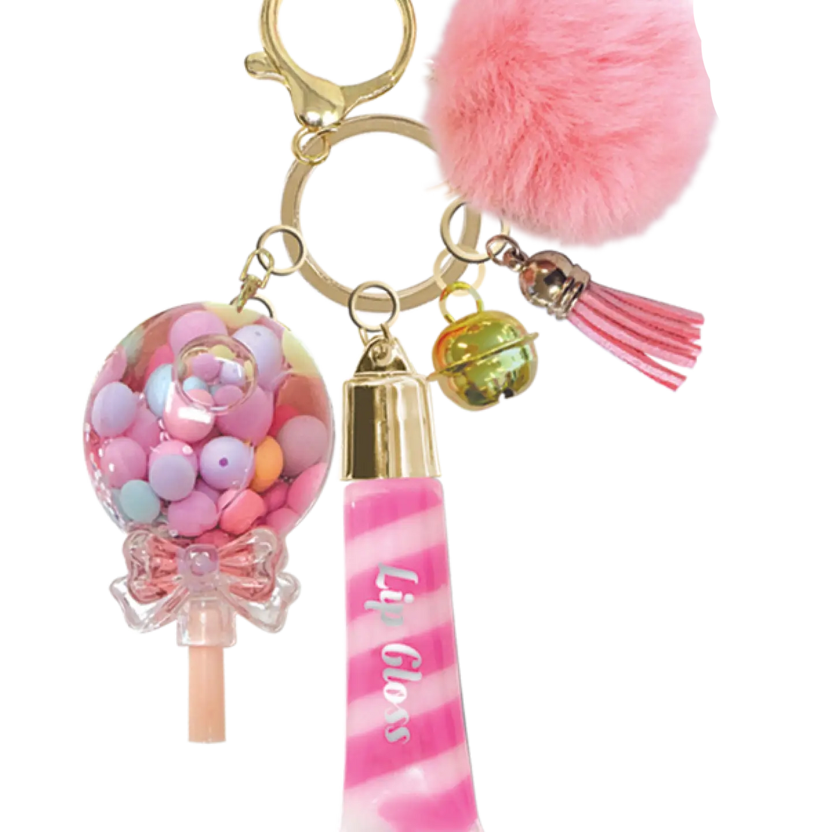 Sweets Lip Gloss Keychain Set