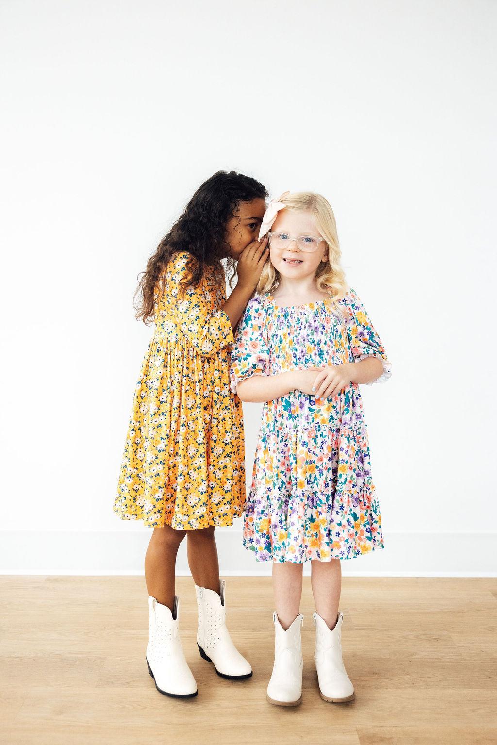 Girls Fall Floral Twirl Dress