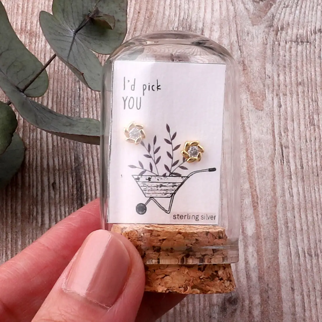 I'd Pick You Swirl Gold Earrings