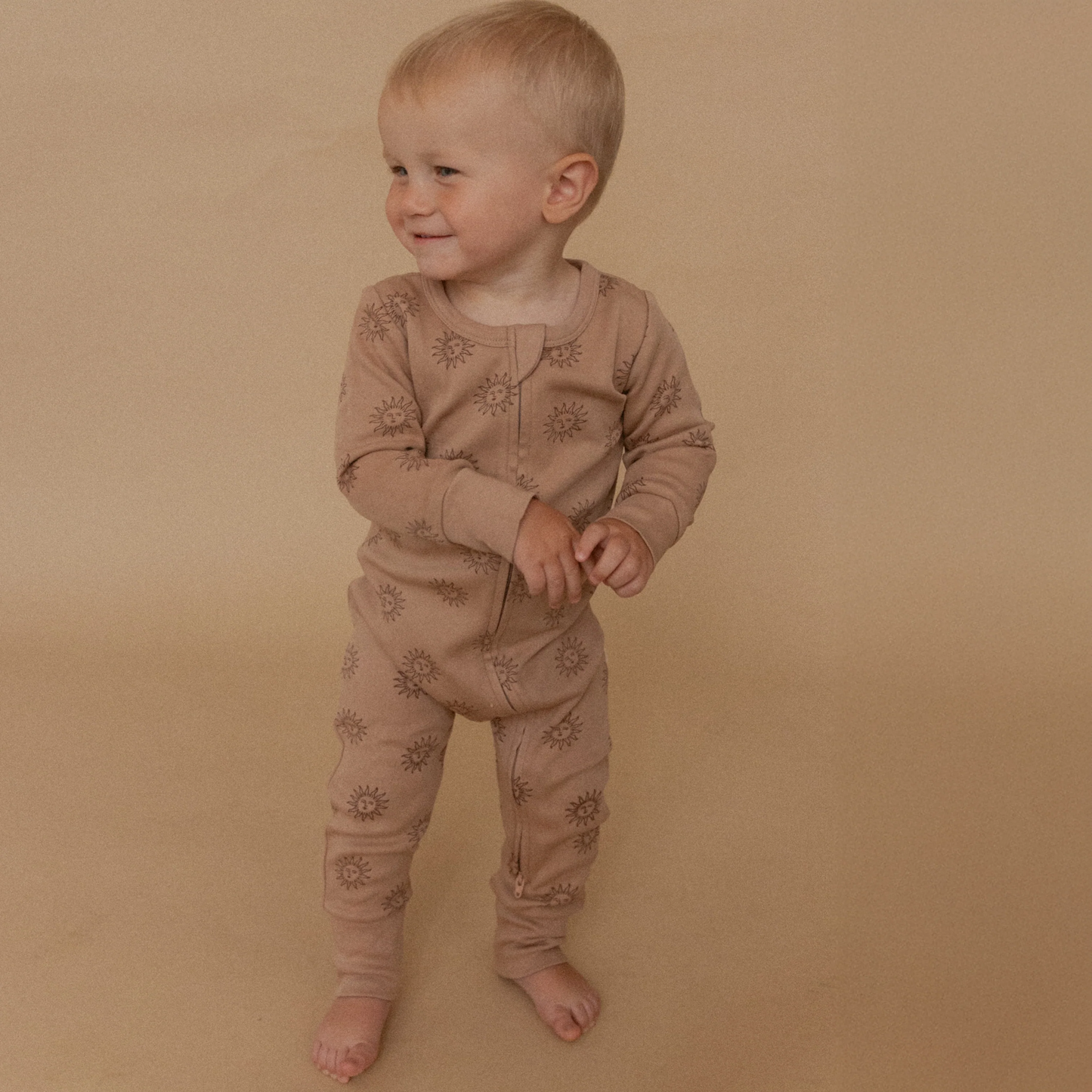 Organic Zip Romper - Sun