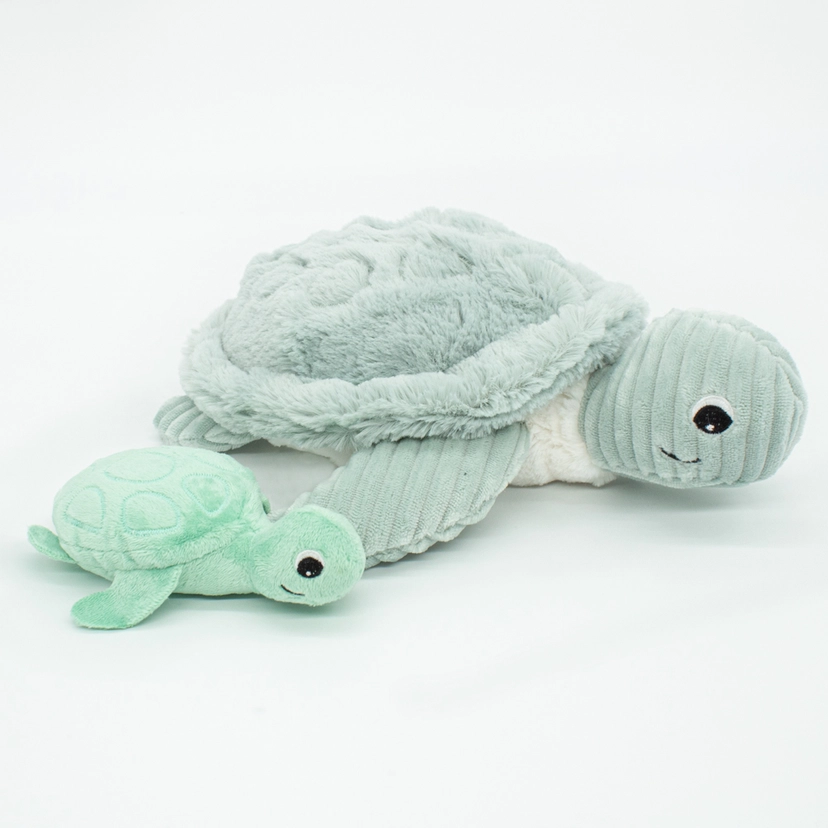 Les Ptipotos Mum & Baby Turtle - Mint